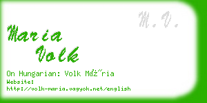 maria volk business card